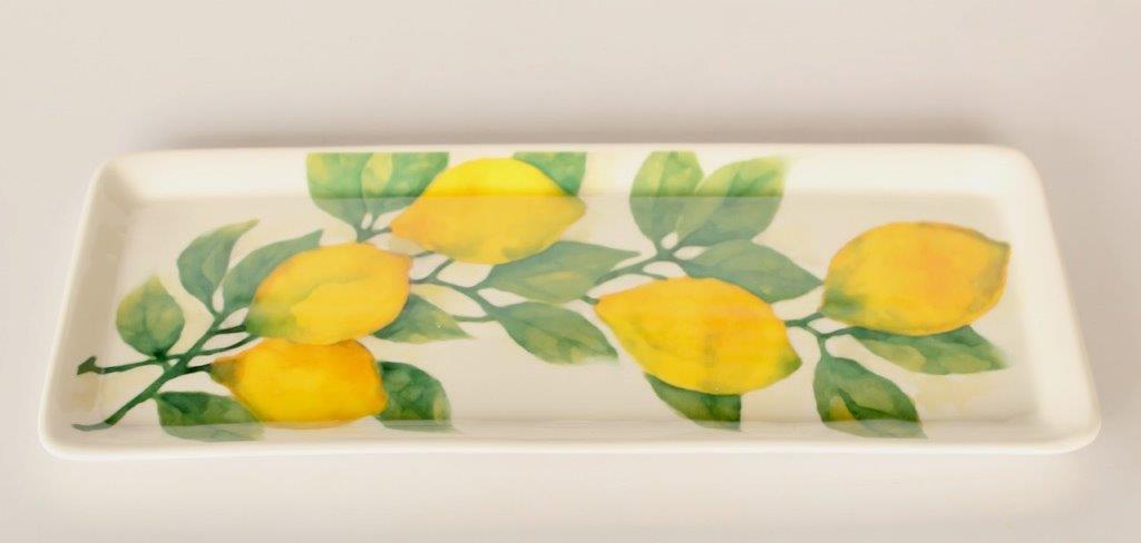 Oblong Ceramic Lemon Tray